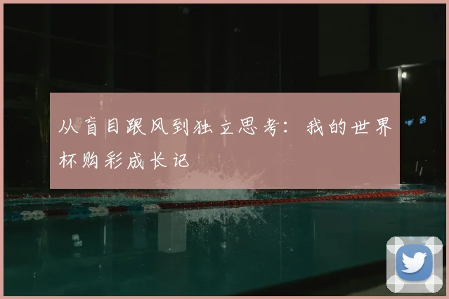 从盲目跟风到独立思考:我的世界杯购彩成长记